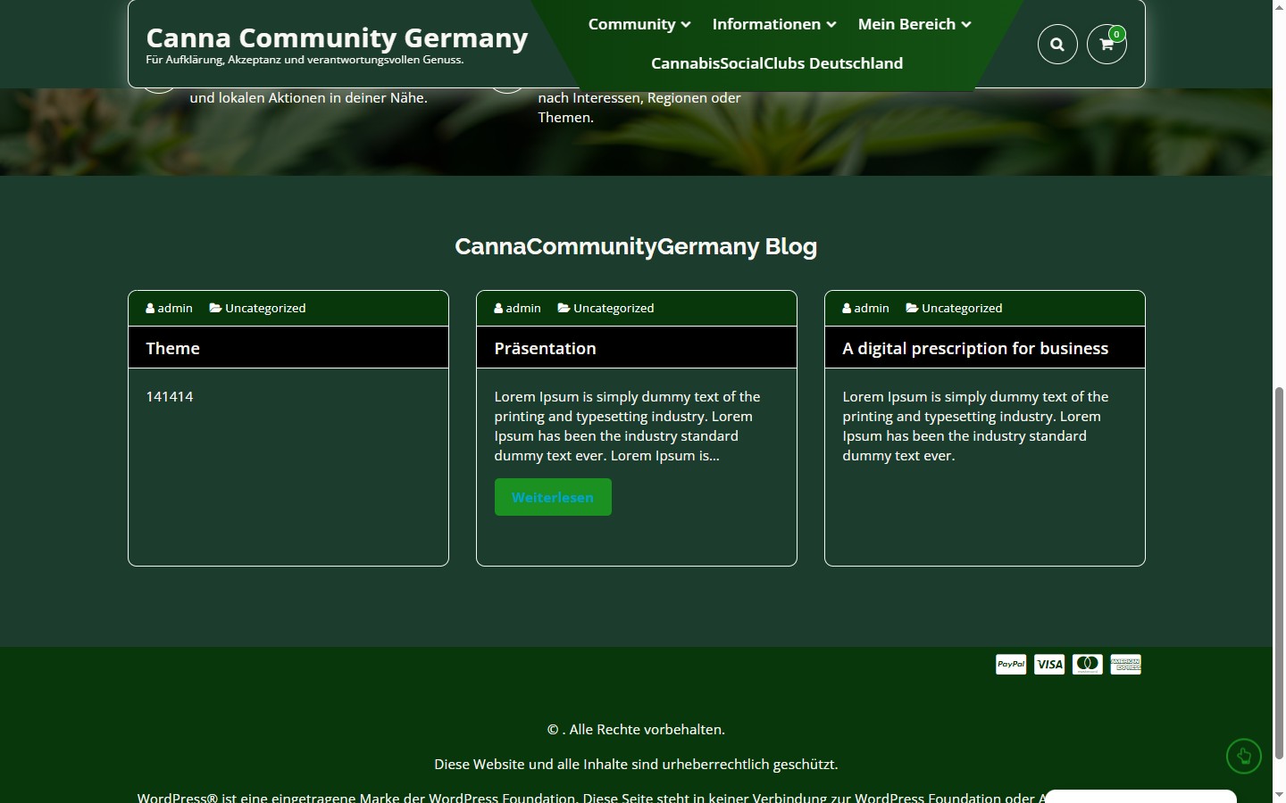 cannacommunity.de Desktop Bereich Mitte