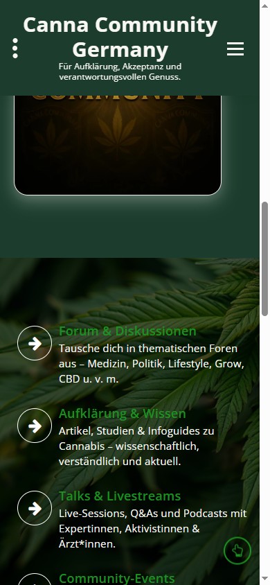 cannacommunity.de Mobile Bereich Mitte