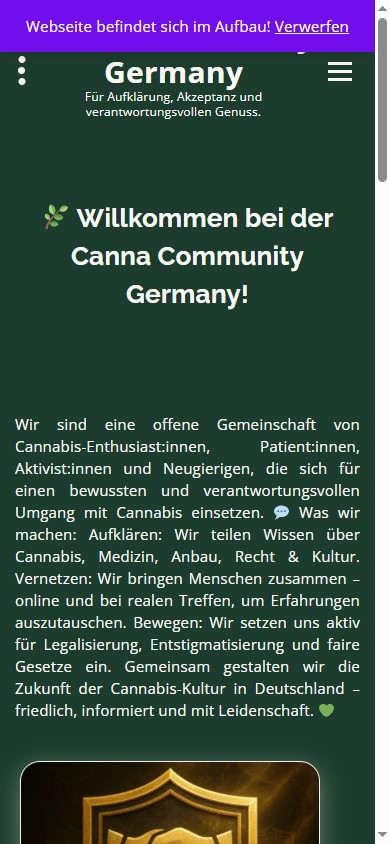 cannacommunity.de Mobile Hero, Header abgeschnitten